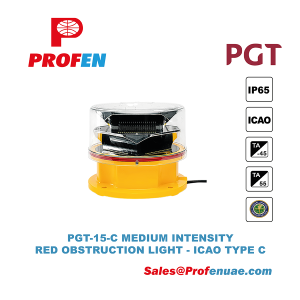 PGT-15-C Medium Intensity Red Obstruction Light – ICAO Type C