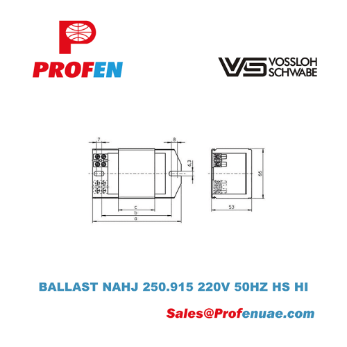 Ballast NAHJ 250.915 220V 50Hz HS HI Lamps - Image 2